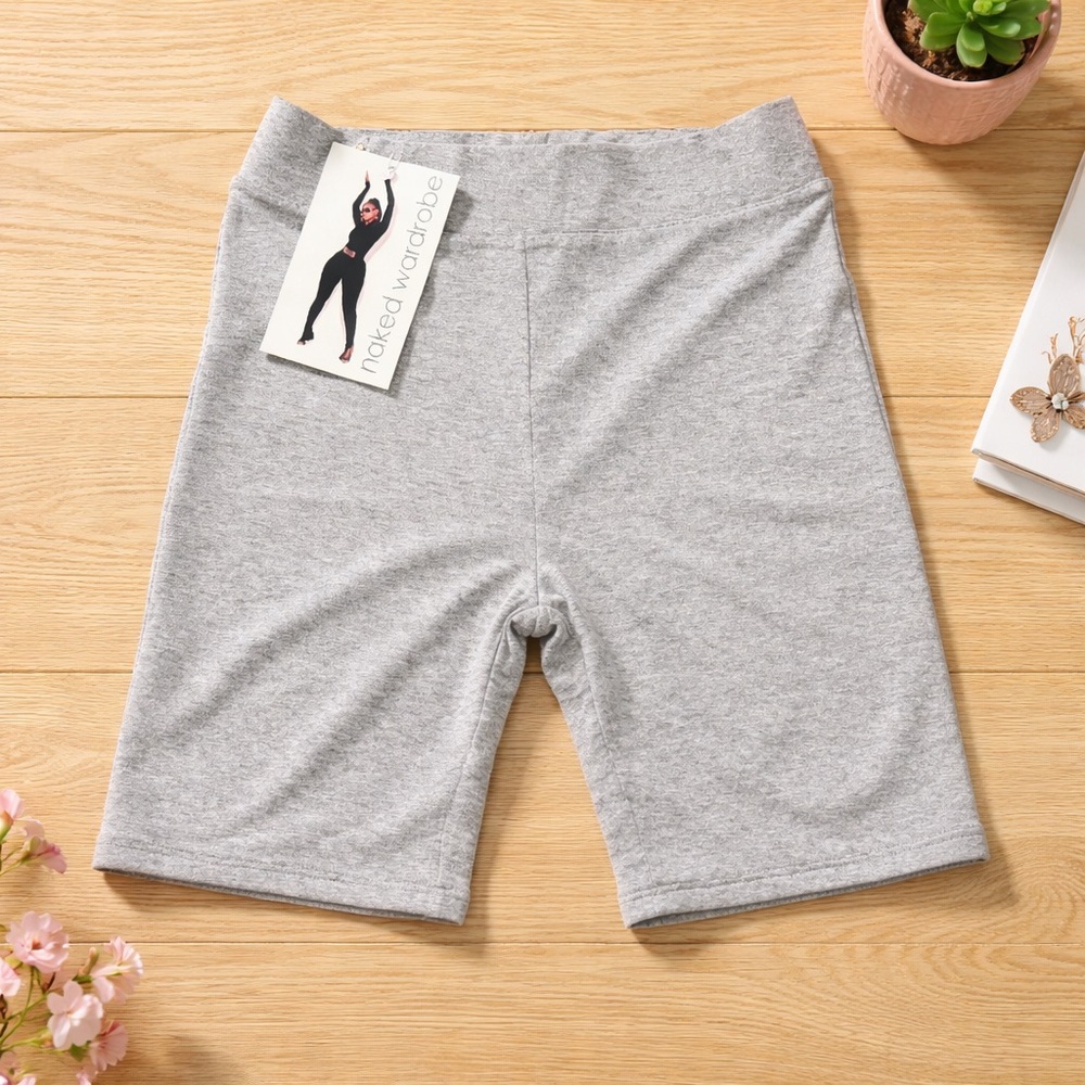 naked wardrobe Gray Athletic Bike Shorts